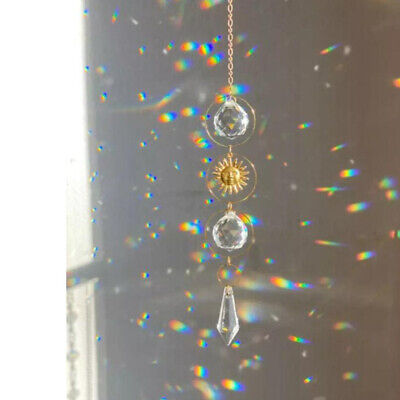Cristal Atrapador Sol Ventana Prisma Colgante Decoración Arco Iris Ventana De-CJ