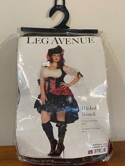 Leg Avenue Adult Women’s Wicked Wench Sexy Pirate Costume Plus Sized 1X/2X