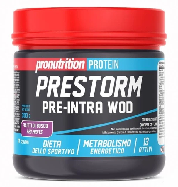 Pronutrition Prestorm Pre e Intra Workout - Barattolo da 300g Frutti di Bosco