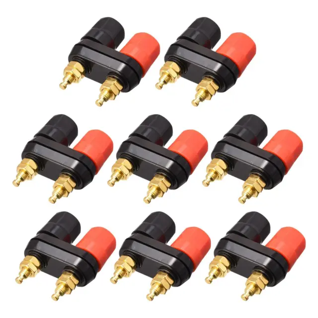 Terminal Bornier Amplificateur Jack Haut-parleur Vis Fil Double Prise Rouge 8pcs