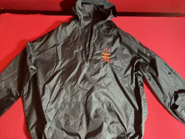 Coca Cola black windbreaker, "Get Caught Red Handed" SZ Large vintage retro