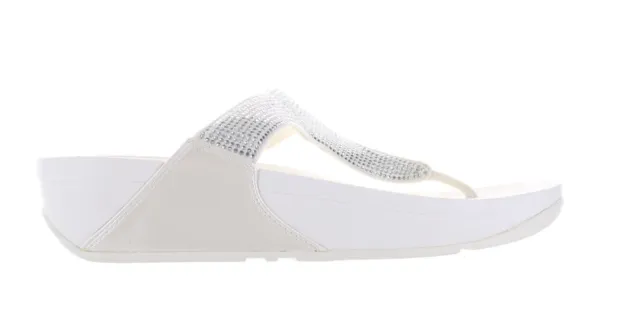 FitFlop Womens Lulu Ivory T-Strap Sandals Size 8 (7430995)