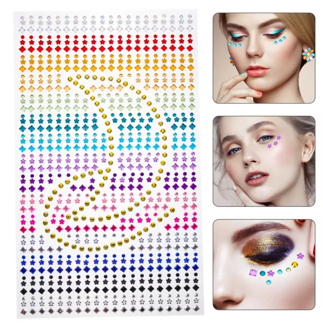 Strasssteine Augen Make-up Kind Nagelbuchstabenaufkleber Farbige