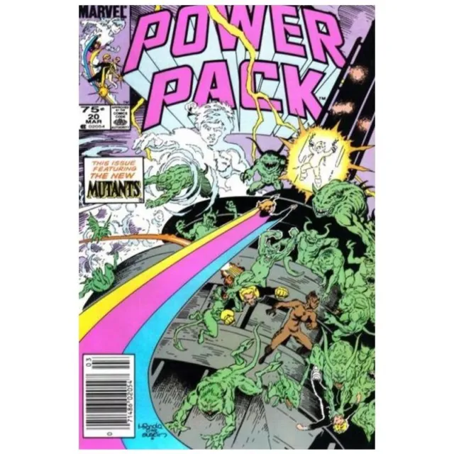 Power Pack (1984 series) #20 Newsstand in Very Fine condition. Marvel comics [s,