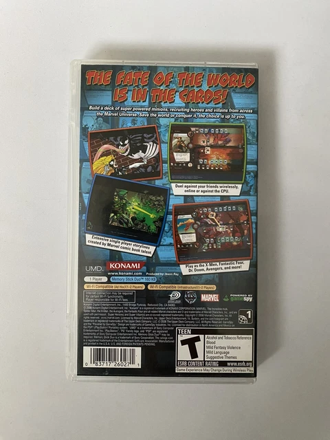 Gioco di carte collezionabili Marvel - PSP Sony completo di Thanos vs. carta e manuale 3