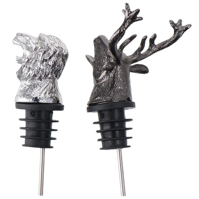 BESTONZON Versatore Per Vino A Forma Di Testa Di Cervo - Beccuccio In Acciaio Inox Per Liquori E Oli