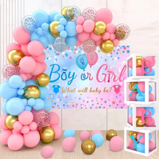 Baby Shower Balloon Arch Kit Gender Reveal Garland Girl Boy Party Decoration UK2