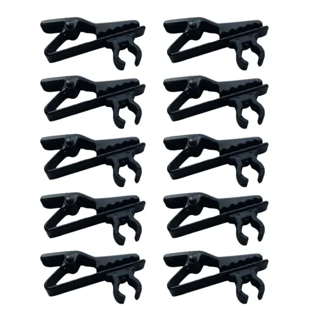 10Pack Mini Microphone Holder Lapel Tie Clip Hook for 8mm