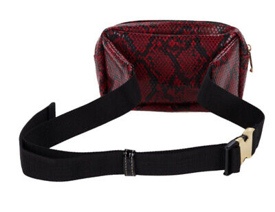 Samantha Brown Embossed Hip Waist Bag ~ Red/Black 2
