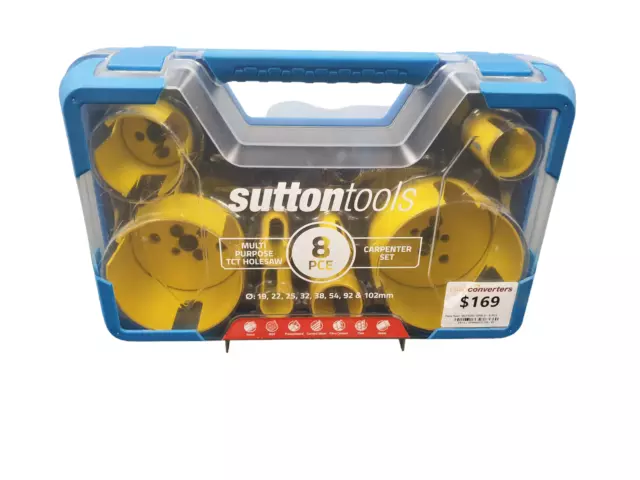 Sutton Tools 8 Piece Multi-Purpose Carpenter Holesaw Set H127 MP6