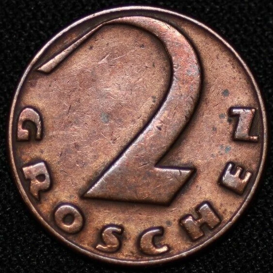 AUSTRIA ~ 1934 ~ 2 Groschen ~ Quality World Coin ☘️ W-#198 ☘️ 2