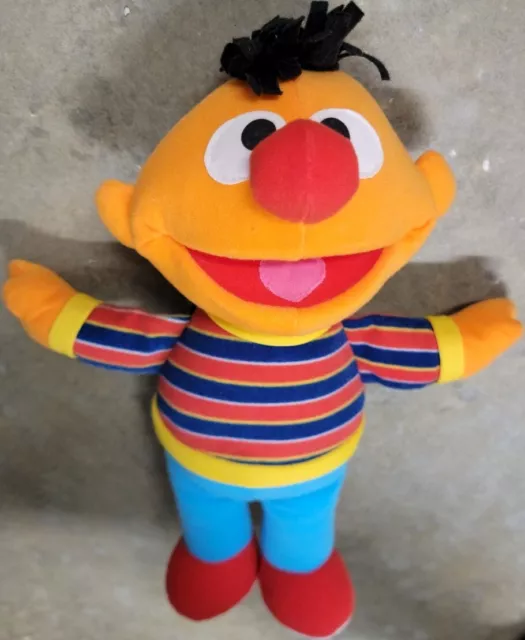 Fisher Price Mattel Ernie 14" Plush Doll Stuffed Animal Toy Sesame Street 2006