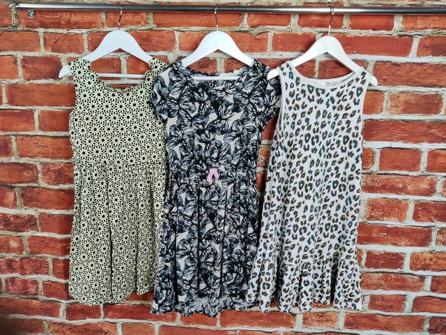 GIRLS BUNDLE AGE 7-8 YEARS NEXT H&M etc SLEEVELESS SUMMER DRESS SET KIDS 128CM