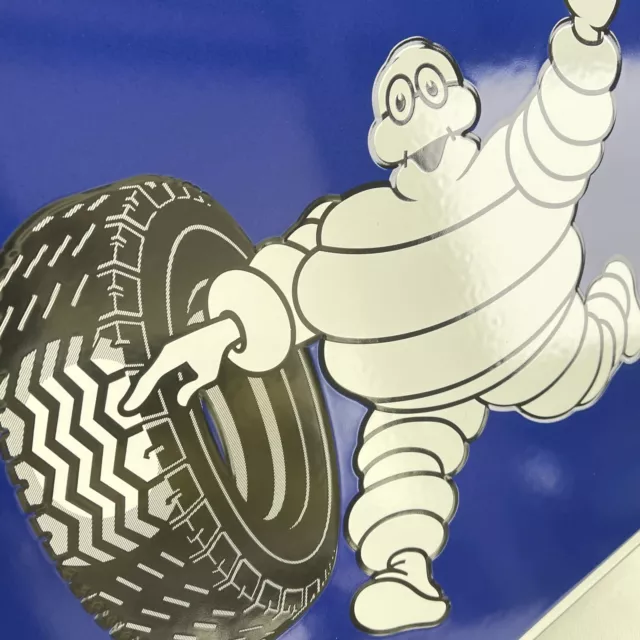 Michelin Bonhomme Bibendum Logo Plaque en Email Émaille Bouclier 37x45 CM 2