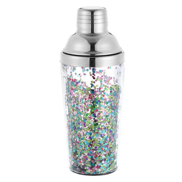 16OZ(450ml) Cocktail Mixer mit Sieb Edelstahl Oben Wein Mixer Flasche Mehrfarbig