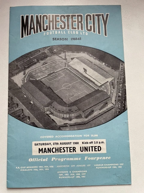 1960S MANCHESTER CITY V Manchester Utd Matchday Programme Law