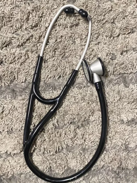 Stethoscope black 1 tube 22 inch tube double sided chest-piece