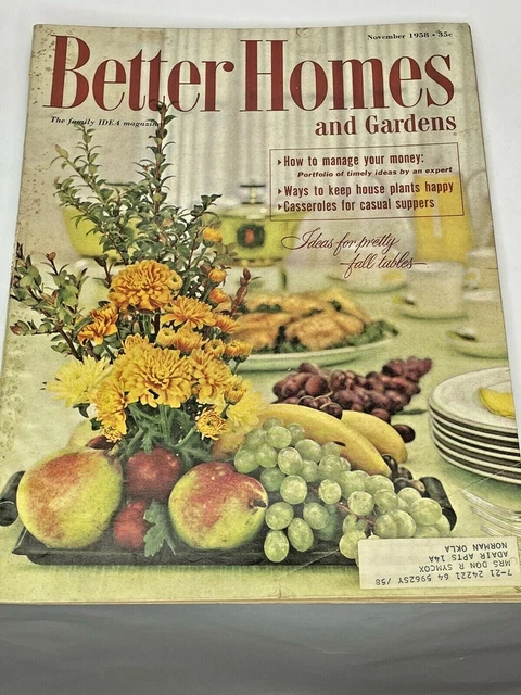 VINTAGE BETTER HOMES Garden Magazine November 1958 1950s Advertising VINTAGE BETTER HOMES Garden Magazine November 1958 1950s Advertising