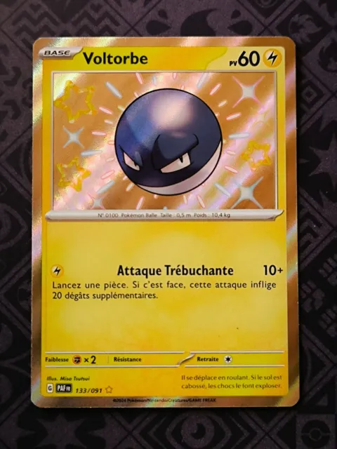 Carte Pokémon Shiny Voltorbe 133/091 - Destinées de Paldea - EV4.5 - FR neuf