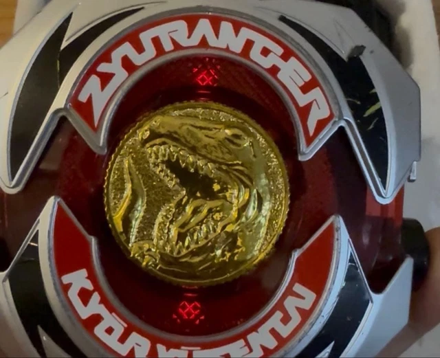 BANDAI ZYURANGER DINO Buckler 1991 Vintage Power Rangers probado Japón ...