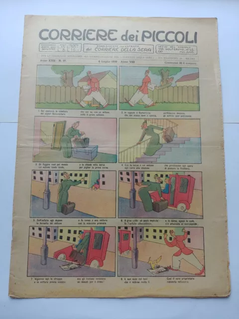 fumetto CORRIERE DEI PICCOLI anno 1930 numero 27