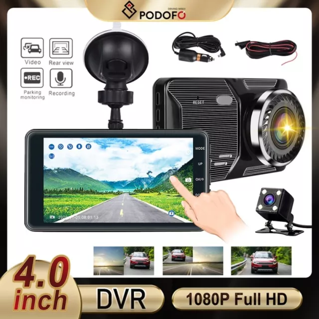 4" 1080P Car DVR Video Dashcam FHD Auto Kamera KFZ Nachtsicht Recorder G-sensor