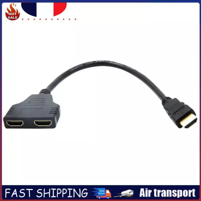 HDMI-compatible Splitter Cable 1 Male To 2 HDMI-compatible Female 1 In 2 Out Ada