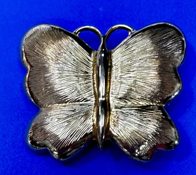 Beautiful Butterfly Shape Retro Hippy Cutout Large Gold Tone Vintage Belt Buckle