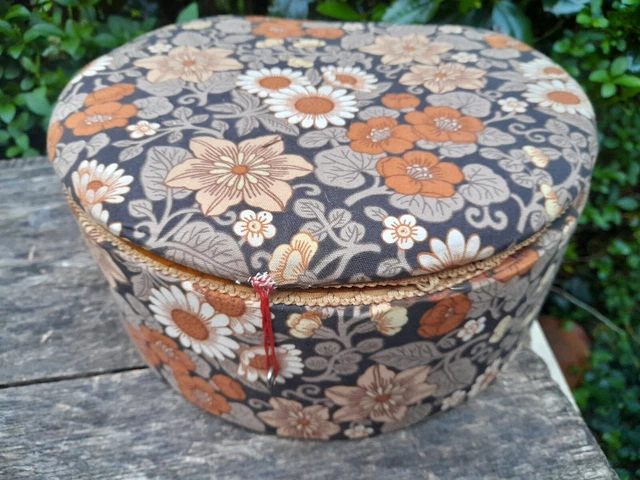 Vintage Retro Arbeitsbox Faden Handwerk Nähen Bits und Stücke 29 cm x 25 cm x 12 cm