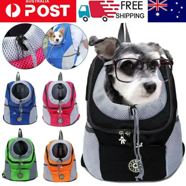 Pet Dog Zipper Mesh Carrier Backpack Front Travel Portable Shoulder Puppy Bag