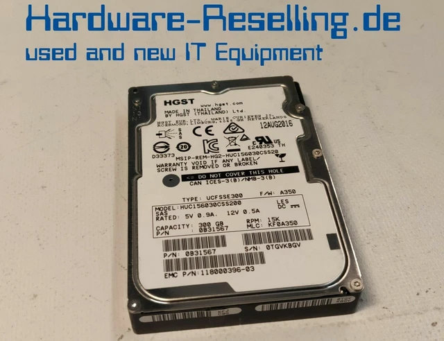 EMC 300GB 15K 2.5in 6G SAS HDD - Acquista Su