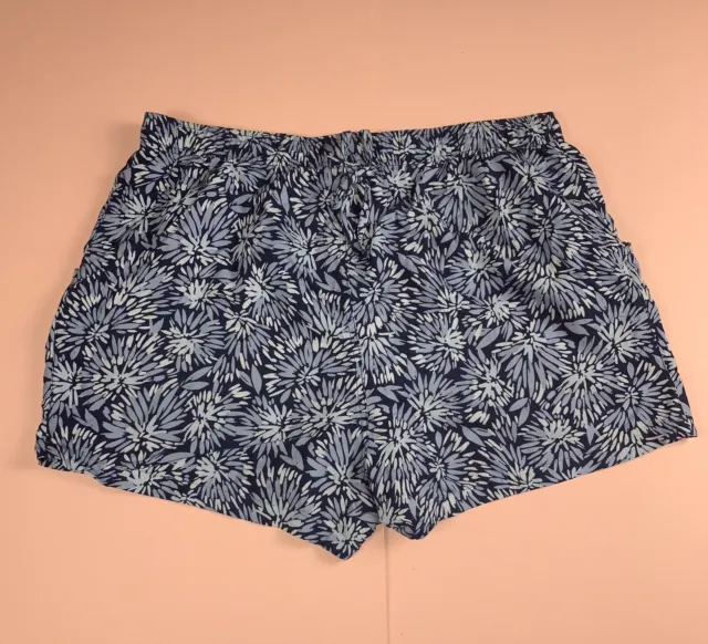 Vintage crazy pattern blue shorts by Karen Scott Size XL