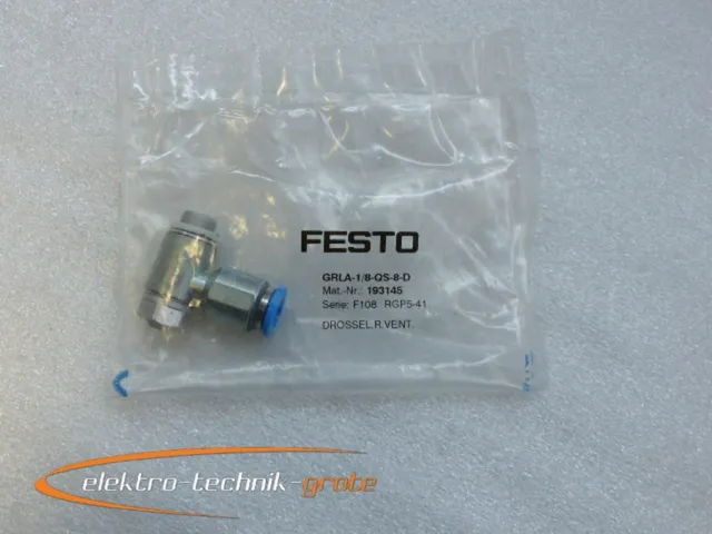 Festo GRLA-1/8-QS-8-D 193145 Drossel-Rückschlagventil -ungebraucht-