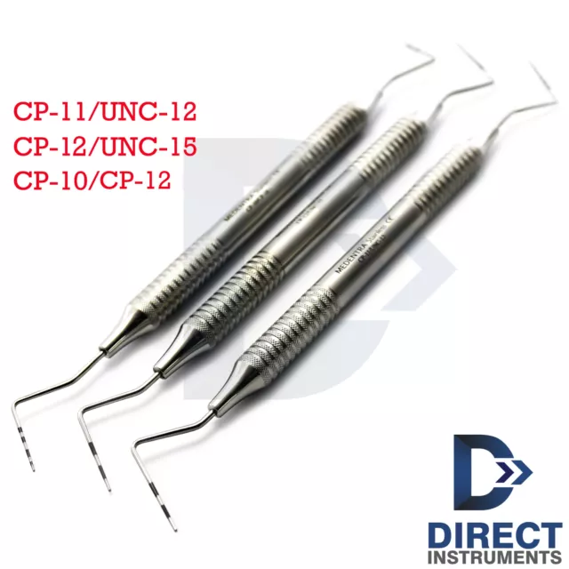 3Pcs Periodontal Color Coded Marking Probes Screening Pocket Depth Measuring New