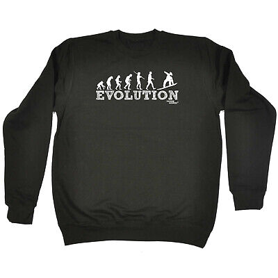 Evolution Snowboarder - Mens Womens Novelty Funny Sweatshirts Jumper Sweatshirt