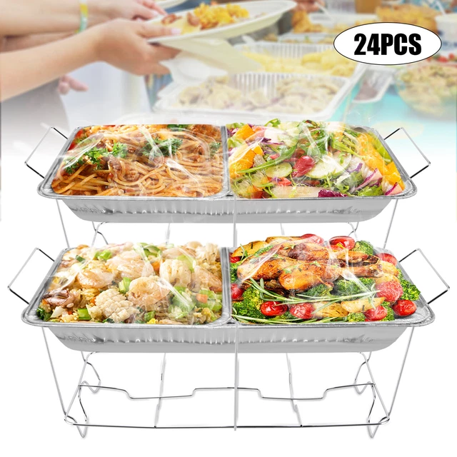 24PCS Chafing Wire Rack Buffet Stand Full Size Chafing Food Warmer Dish Stand!