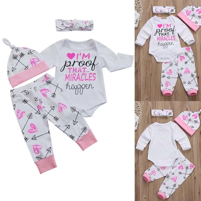 4 pz Tumper Body Tumper Neonata Neonata Pantaloni Fascia Cappello Abiti Set Abbigliamento