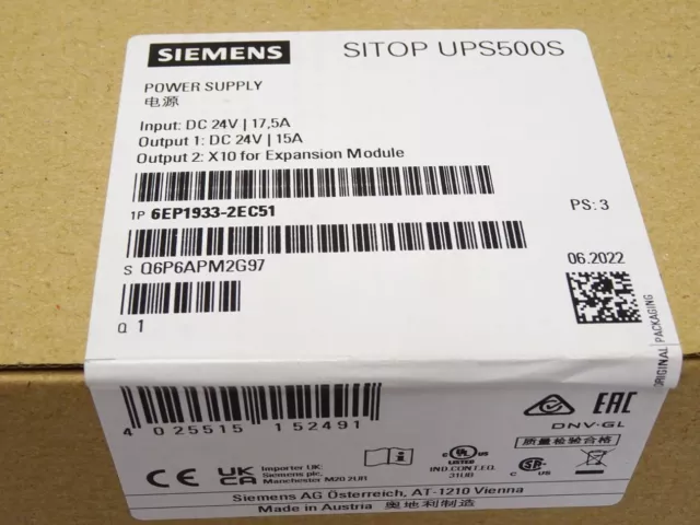 Siemens Sitop UPS500S 6EP1933-2EC51 6EP1 933-2EC51 / Neu OVP versiegelt 2