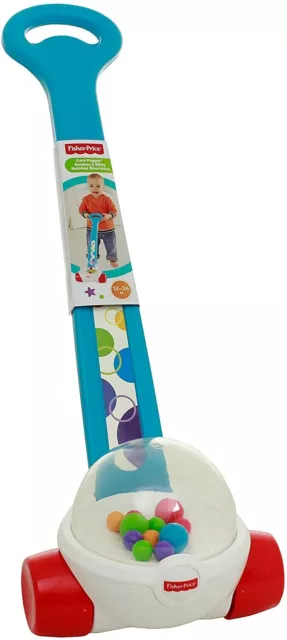 Fisher-Price Classic Corn Popper Walk & Push Toy, KIDS GIFT Blue CMY10 NEW