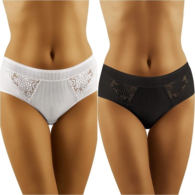 Culotte Femme Wolbar KIRA II En Microfibre - Blanche Ou Noire, Tailles S à XL, Neuve Avec étiquettes
