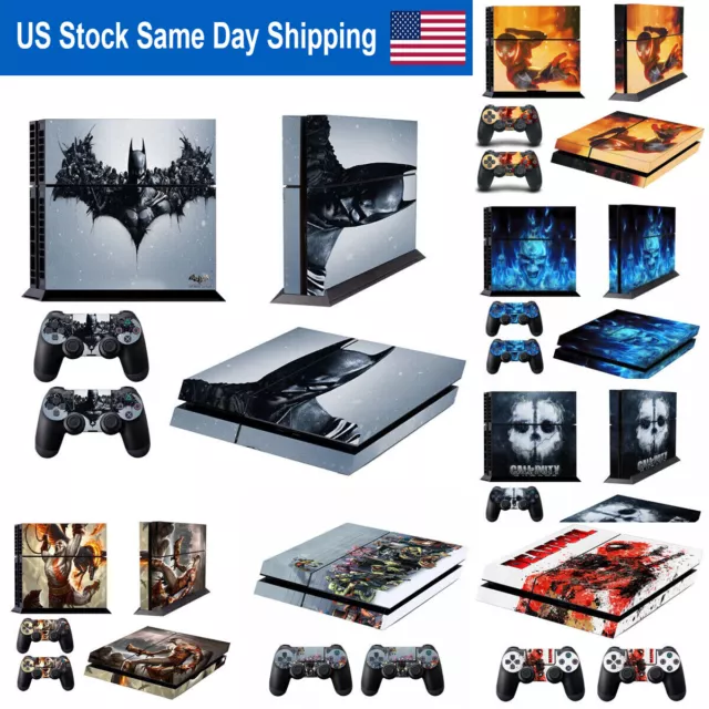 Vinyl Skin Cover Sticker Decal Set for PS4 Playstation 4 Console & 2 Controllers