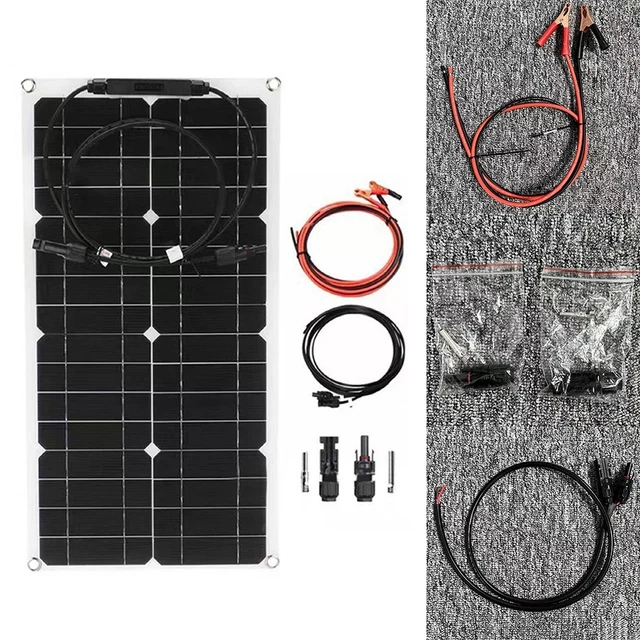 Kit de panneaux solaires flexibles de construction robuste 25 W pour chargeur de