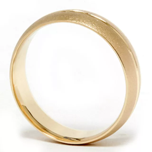 Mens 14k Yellow Gold Comfort Fit 6mm Wedding Band Ring 2