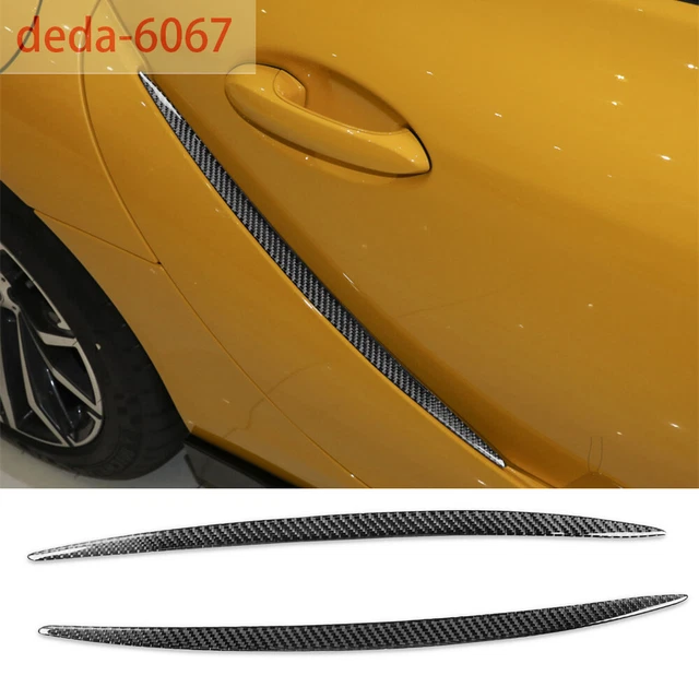 2×Carbon Fiber Car Side Door Air Vent Outlet Trim For Toyot@ Supra A90 2019-2022