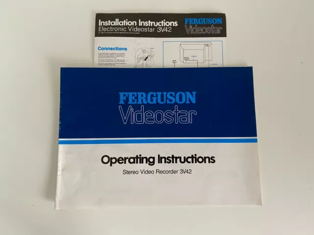 Ferguson VideoStar 3V42  VCR Operation Manual - VGC