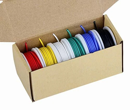 Fil d'électronique de calibre 20 kit de fils colorés Fil de silicone flexible...