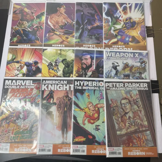 Mixed Lot of Marvel Comics Heroes Reborn. Bagged and Boarded. 12 Comics