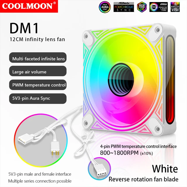 Aazon.co: ARGB PW Fan Hub, Direccionable 5V-3PIN ARGB 12V 4PIN PW 2 En 1 RGB Hub De