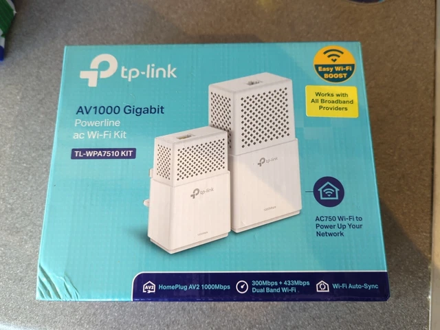 TP-LINK AV1000 Gigabit Powerline AC Wi-Fi Kit (TL-WPA7510 KIT)