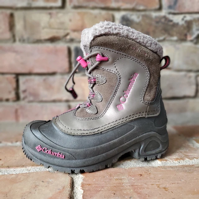 Columbia Bugaboo Omni-Heat BY1288-255 Brown Pink Girls Waterproof Boots Youth 1